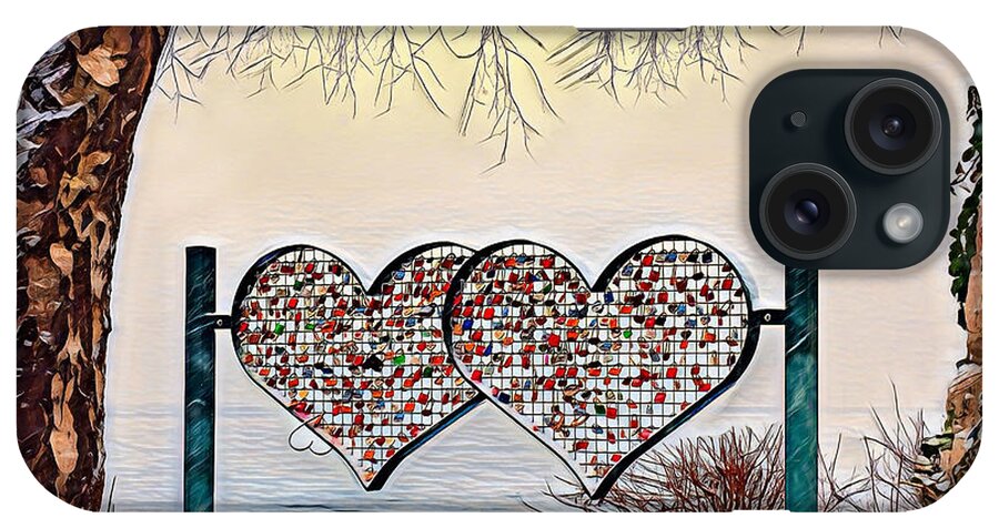 Hearts iPhone Case featuring the digital art Vow of Love by Pennie McCracken
