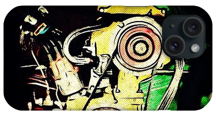 Engine iPhone Case featuring the photograph #vw #volkswagen #multicolor #engine by Exit Fifty-Seven