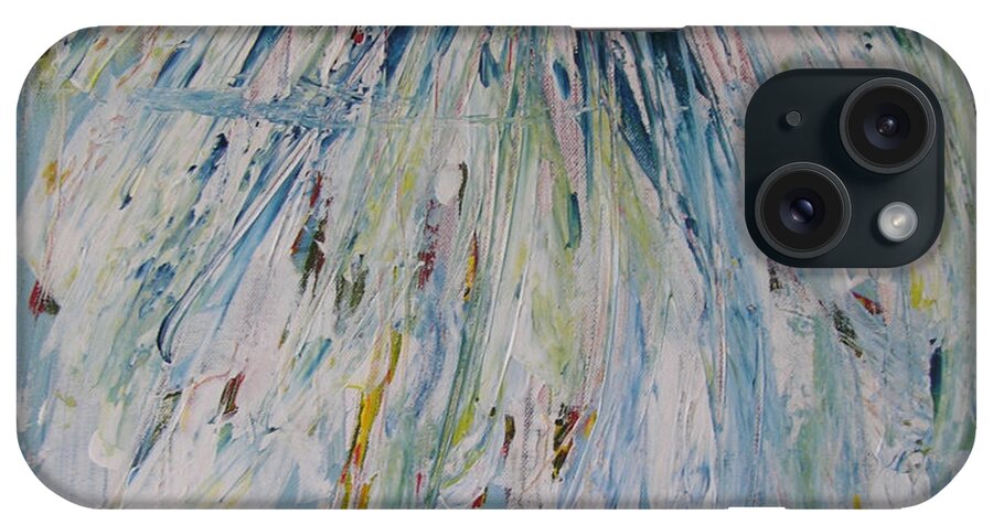 Abstract Painting iPhone Case featuring the painting W24 - foru II by KUNST MIT HERZ Art with heart