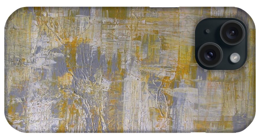 Abstract Painting iPhone Case featuring the painting W28 - christine by KUNST MIT HERZ Art with heart
