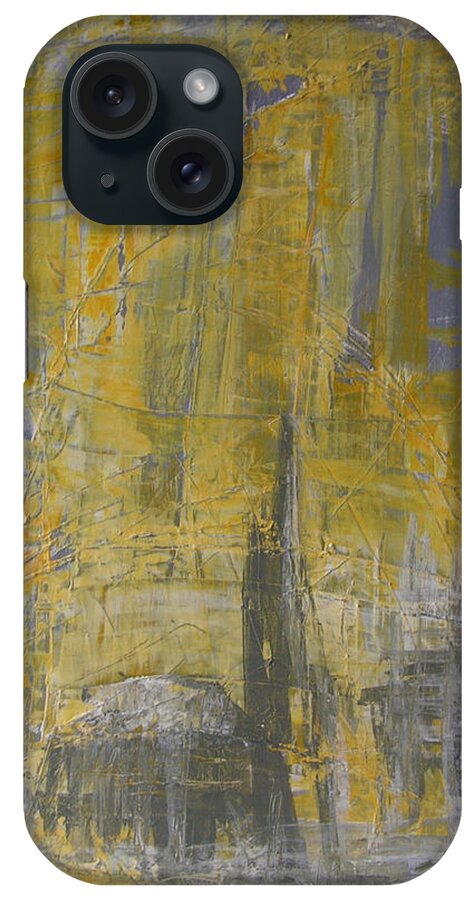Abstract Painting iPhone Case featuring the painting W29 - christine III by KUNST MIT HERZ Art with heart