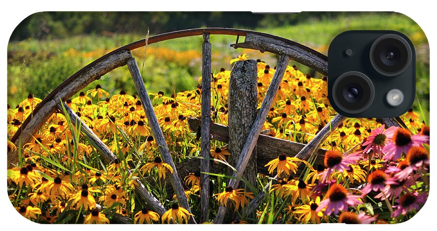 Wagon Wheel iPhone Case featuring the photograph Wagon Wheel Flowers by Luke Moore