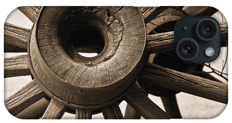 Old-west iPhone Case featuring the photograph Wagon Wheel Hub by Kirt Tisdale
