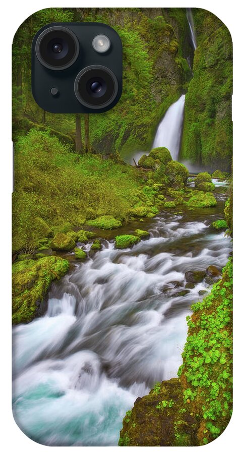 Waterfall iPhone Case featuring the photograph Wahclella Falls by Darren White
