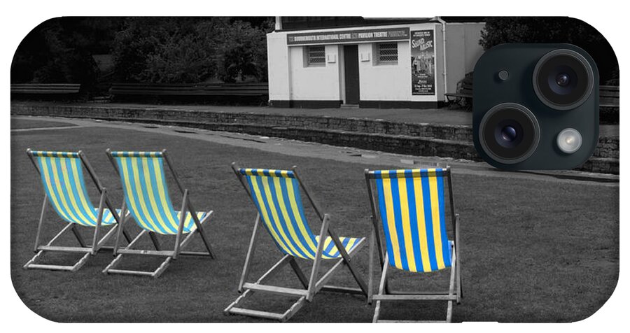 Deckchair iPhone Case featuring the photograph Waiting for the Band by Chris Day