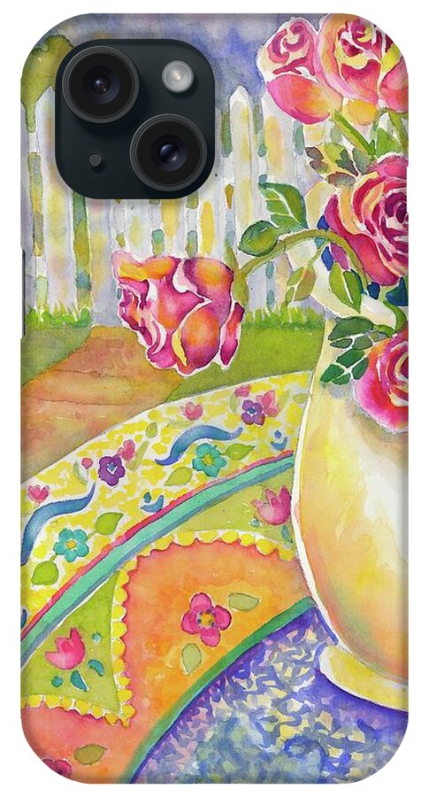 Watercolor iPhone Case featuring the painting Waiting on A Friend by Ann Nicholson