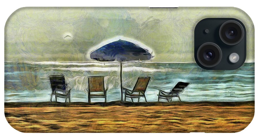 Beach iPhone Case featuring the mixed media Waiting On High Tide by Trish Tritz