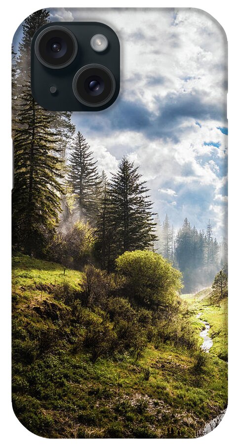 Landscape iPhone Case featuring the photograph Waiting Out the Rain by Laura Roberts