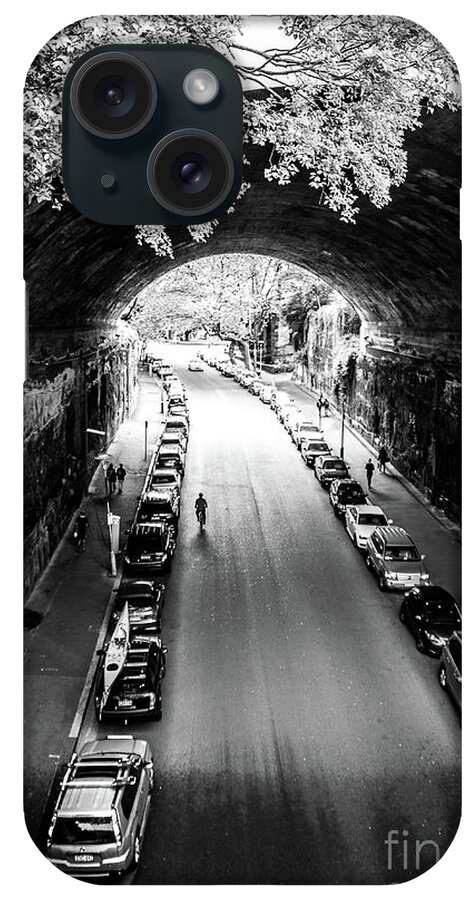 Black And White iPhone Case featuring the photograph Walk the Tunnel by Perry Webster