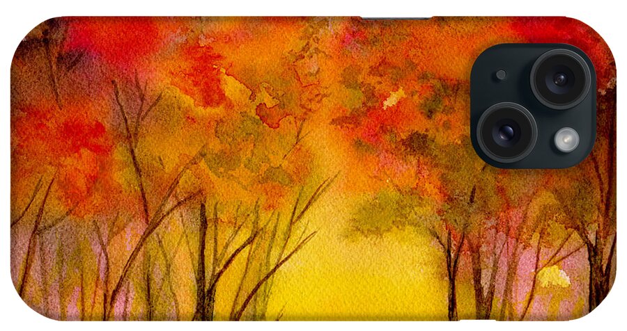 Watercolor iPhone Case featuring the painting Walk With Me by Brenda Owen