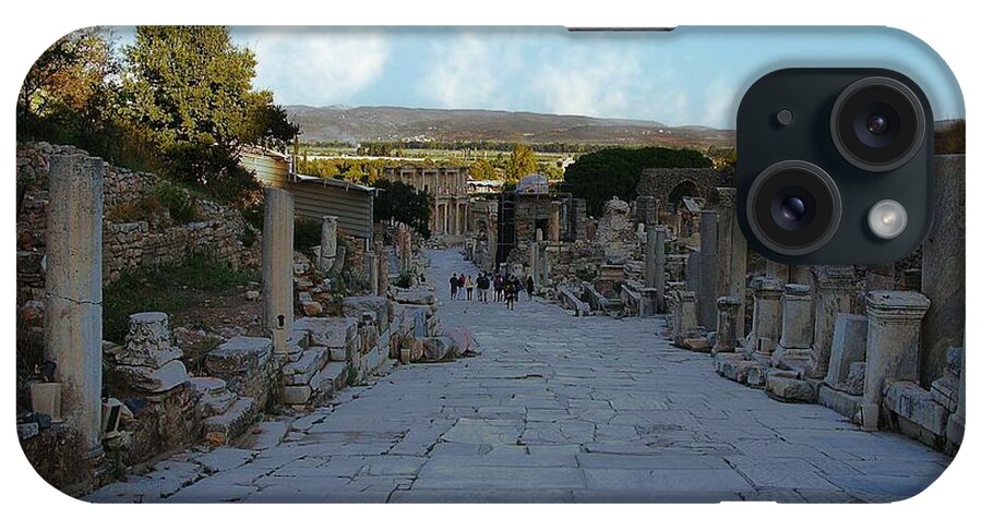 Ephesus iPhone Case featuring the photograph Walking in Ephesus by Don Kenworthy