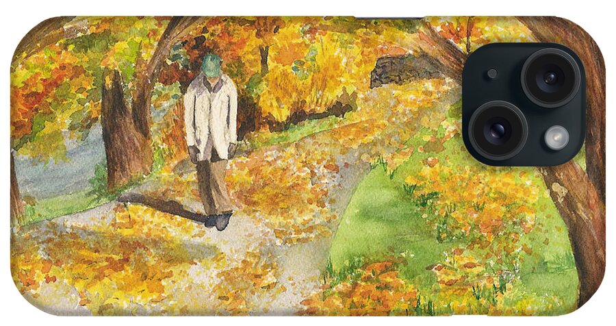 Strolling iPhone Case featuring the painting Walking the Truckee River by Vicki Housel