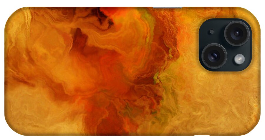 Abstract Art iPhone Case featuring the painting Warm Embrace - Abstract Art by Jaison Cianelli