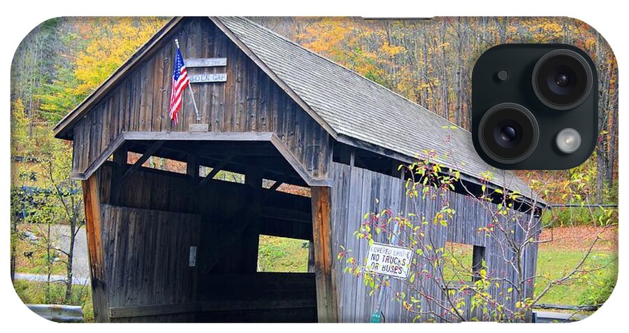 Covered Bridge iPhone Case featuring the photograph Warren Covered Bridge in Vermont by David Birchall