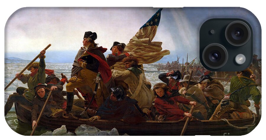 George iPhone Case featuring the painting Washington Crossing the Delaware River by Emmanuel Gottlieb Leutze