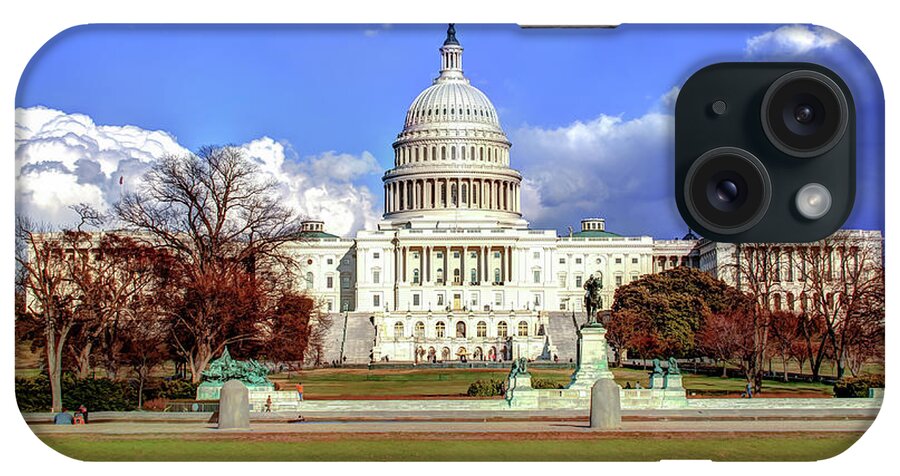 Capital iPhone Case featuring the photograph Washington DC Capitol Building by Gregory Ballos