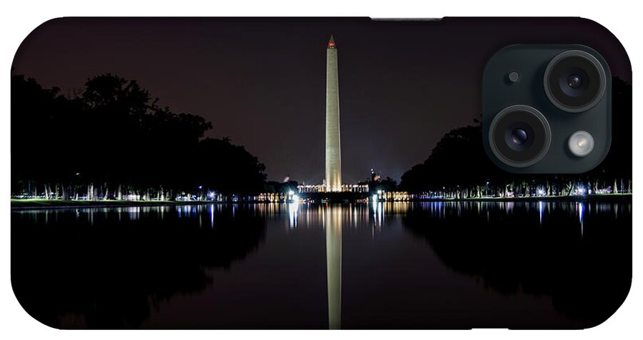 Night iPhone Case featuring the photograph Washington Reflection by Greg and Chrystal Mimbs