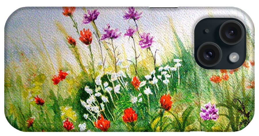 Wildflowers iPhone Case featuring the painting Washington Wildflowers by Lynn Quinn