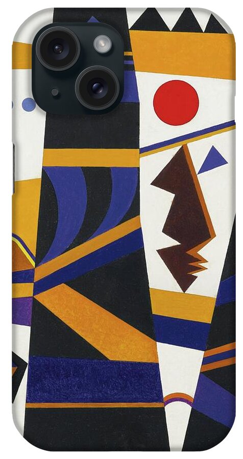 Wassily Kandinsky 1866 - 1944 Bindung (binding) iPhone Case featuring the painting Wassily Kandinsky by MotionAge Designs