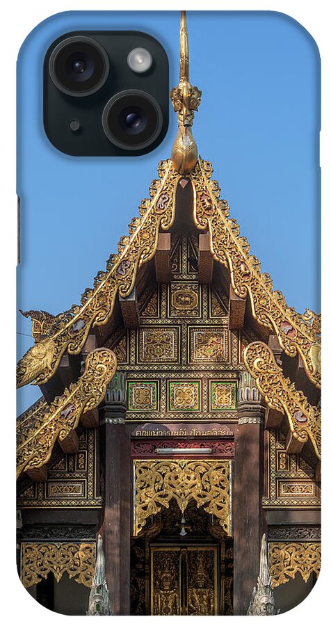 Scenic iPhone Case featuring the photograph Wat Jed Yod Gable of the Vihara of the 700 Years Image DTHCM0963 by Gerry Gantt