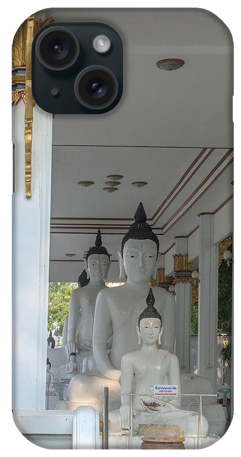 Temple iPhone Case featuring the photograph Wat Nakon Sawan Phra Wihan Buddha Images DTHNS0014 by Gerry Gantt