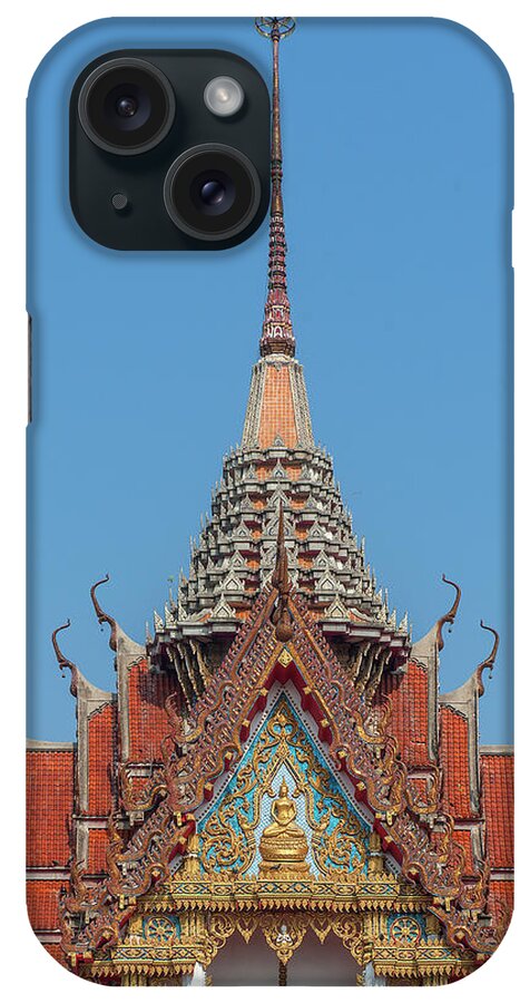Temple iPhone 15 Case featuring the photograph Wat Photharam Buddha Image Shrine Gable and Spire DTHNS0085 by Gerry Gantt