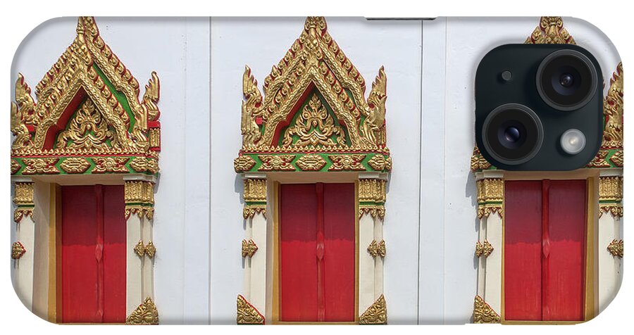 Temple iPhone Case featuring the photograph Wat Pradoem Phra Ubosot Windows DTHCP0086 by Gerry Gantt