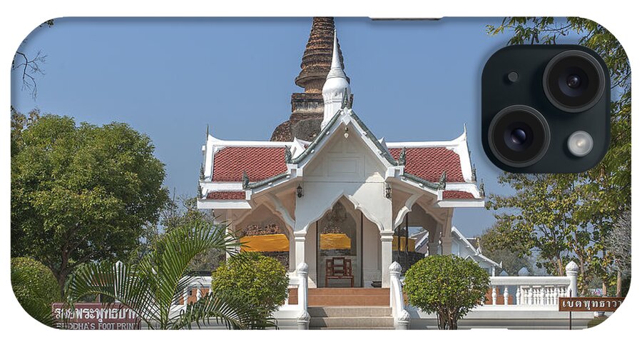 Temple iPhone Case featuring the photograph Wat Traphang Thong Lang Buddha's Footprint Shrine DTHST0166 by Gerry Gantt
