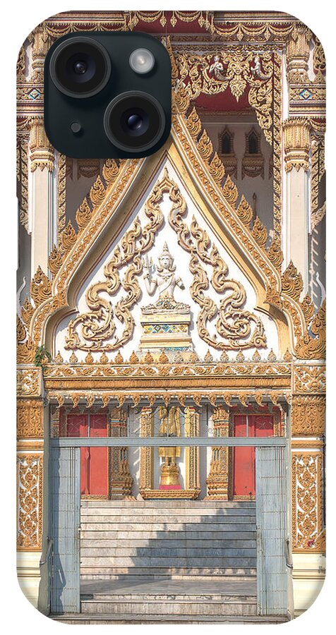 Temple iPhone Case featuring the photograph Wat Woranat Bonphot Phra Ubosot Gate DTHNS0018 by Gerry Gantt