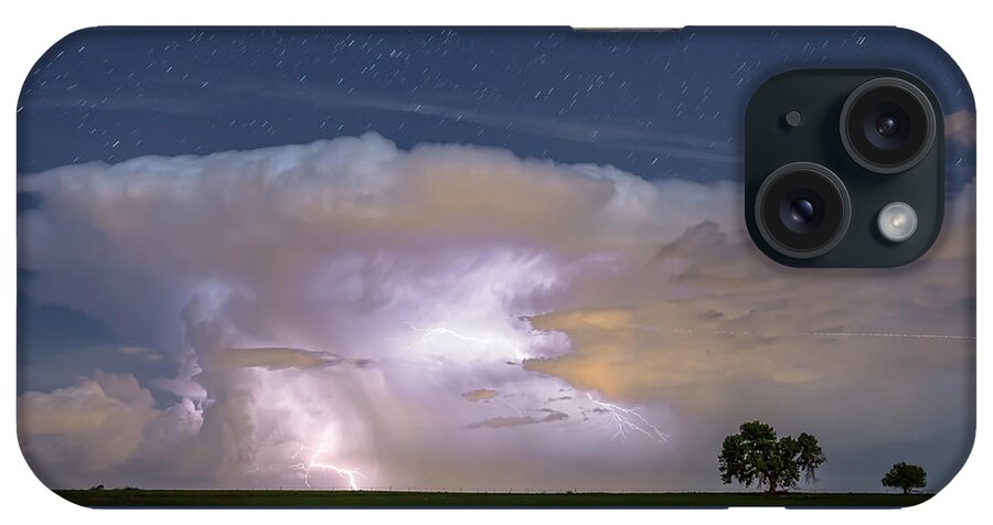 Storm iPhone Case featuring the photograph Watching Natures Show Panorama by James BO Insogna