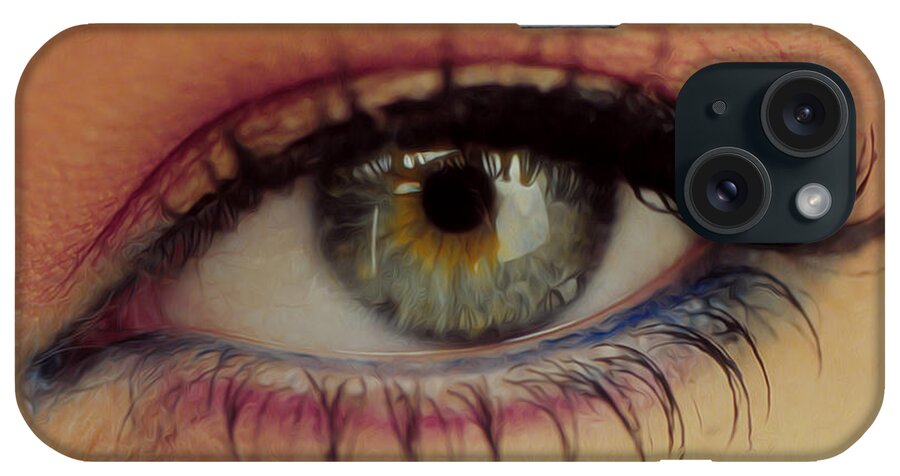 Eye iPhone Case featuring the digital art Watching you watching me by Vincent Franco