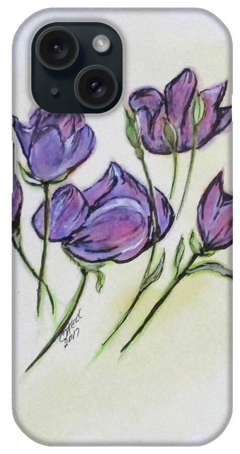 Water Color Pencils iPhone Case featuring the painting Water Color Pencil Exercise by Clyde J Kell