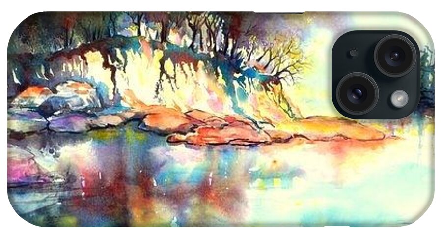 Water Inlet iPhone Case featuring the painting Water Inlet by Caroline Patrick
