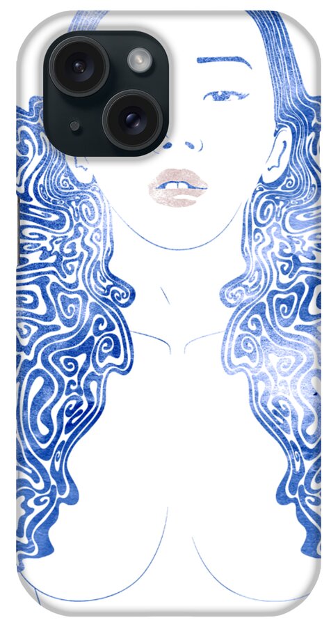 Beauty iPhone Case featuring the digital art Water Nymph LXXX by Stevyn Llewellyn