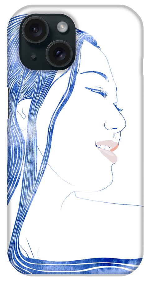 Beauty iPhone Case featuring the mixed media Water Nymph X by Stevyn Llewellyn
