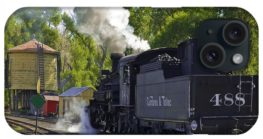 Cumbres & Toltec iPhone Case featuring the photograph A Drink for the Iron Horse by Tim Mulina