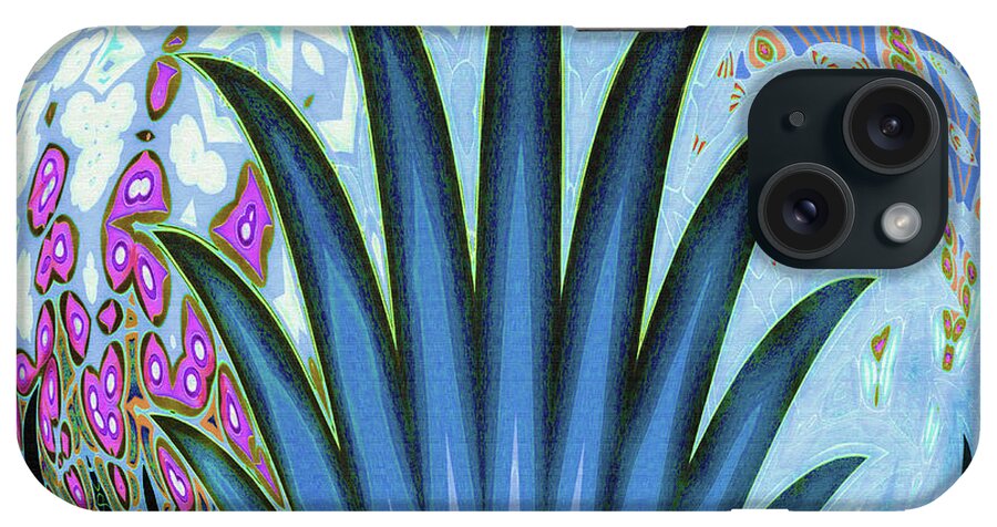 Water iPhone Case featuring the digital art Water World Botanical by Ann Johndro-Collins