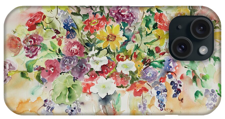 Flowers iPhone Case featuring the painting Watercolor Series 33 by Ingrid Dohm