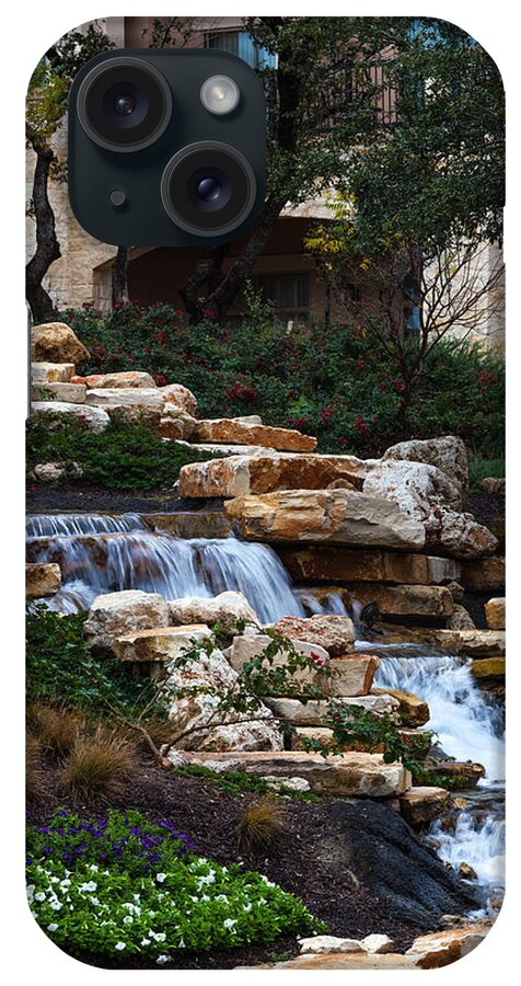 Beautiful iPhone Case featuring the photograph Waterfall at the J.W. Marriott by Ed Gleichman