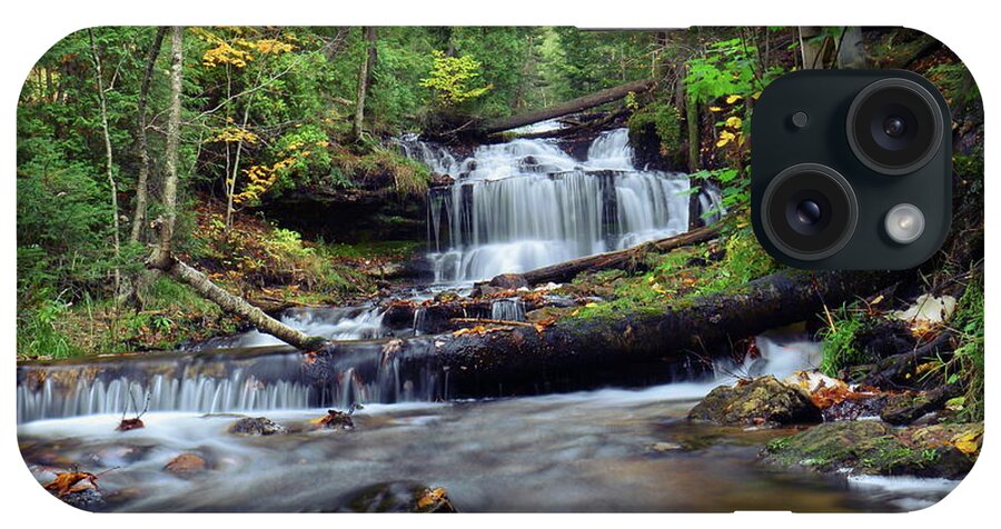 Munising Michigan Cascade iPhone Case featuring the photograph Waterfalls Wagner Munising -1112 by Norris Seward