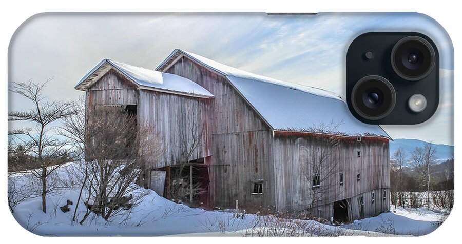 Barn iPhone Case featuring the photograph Waterford Barn in Winter by Tim Kirchoff