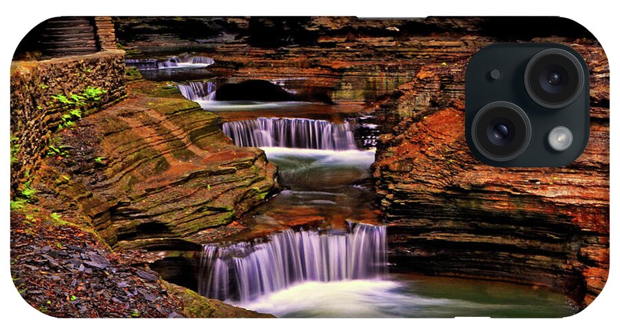 Cascade Waterfall iPhone Case featuring the photograph Watkins Glen State Park 014 by George Bostian