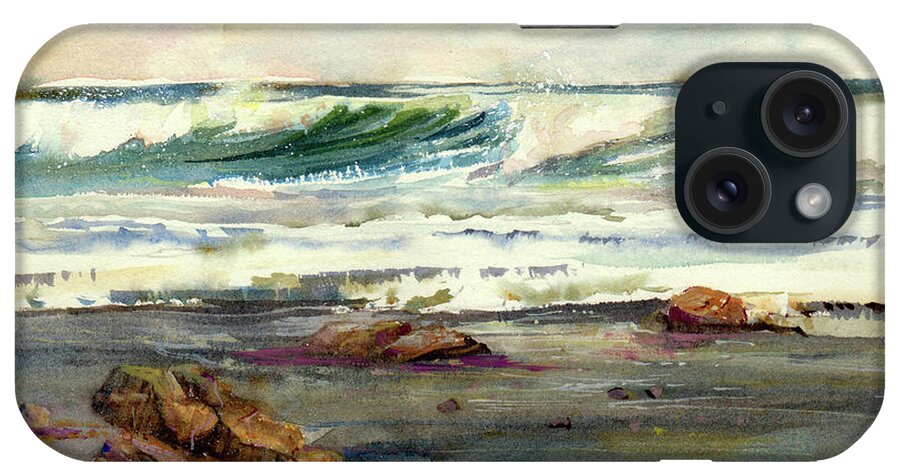 Visco iPhone Case featuring the painting Wave Action by P Anthony Visco