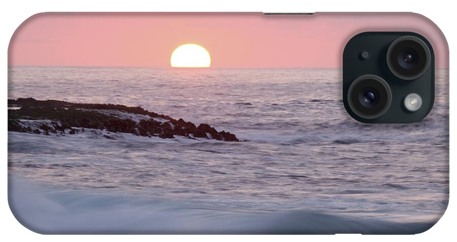 Beautiful iPhone Case featuring the photograph Wave at Sunset by Vince Cavataio - Printscapes