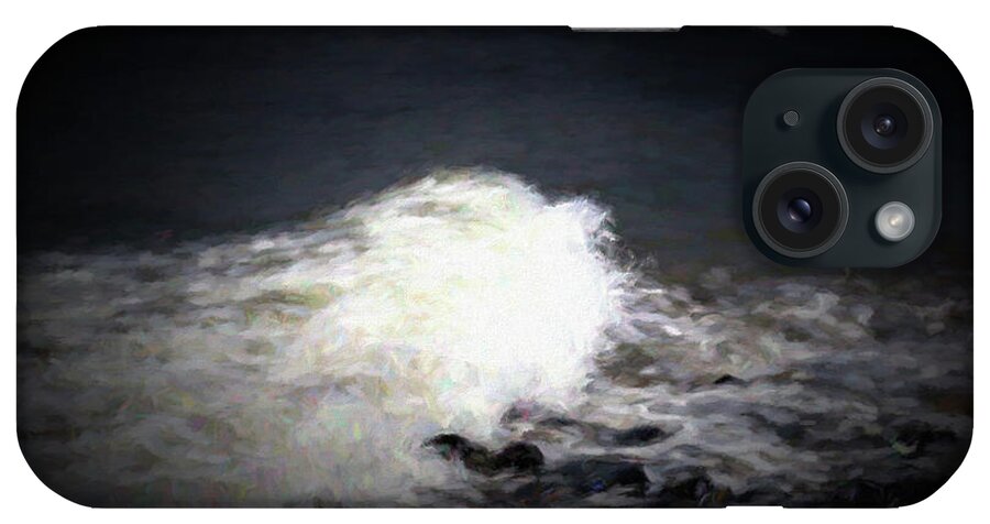 Nova Scotia iPhone Case featuring the digital art Wave rolling onto beach by Scott Carlton