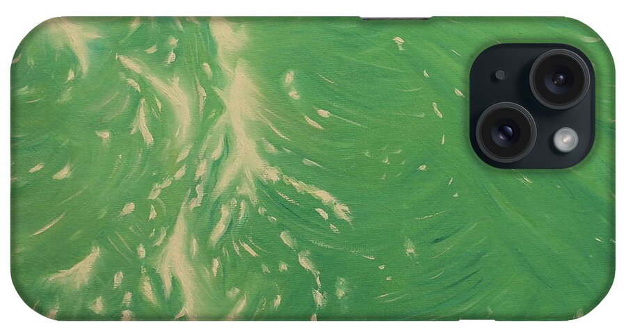 Waves iPhone Case featuring the painting Waves - Light Green by Neslihan Ergul Colley