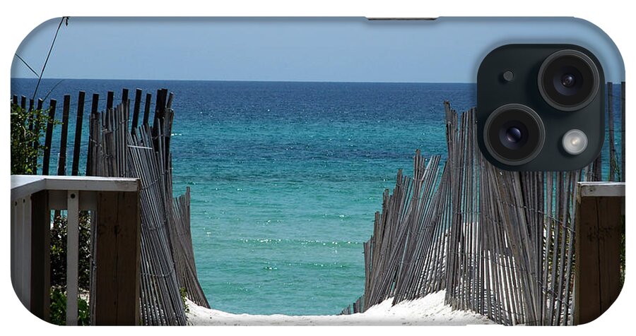 Photography iPhone Case featuring the photograph Way to the beach by Susanne Van Hulst