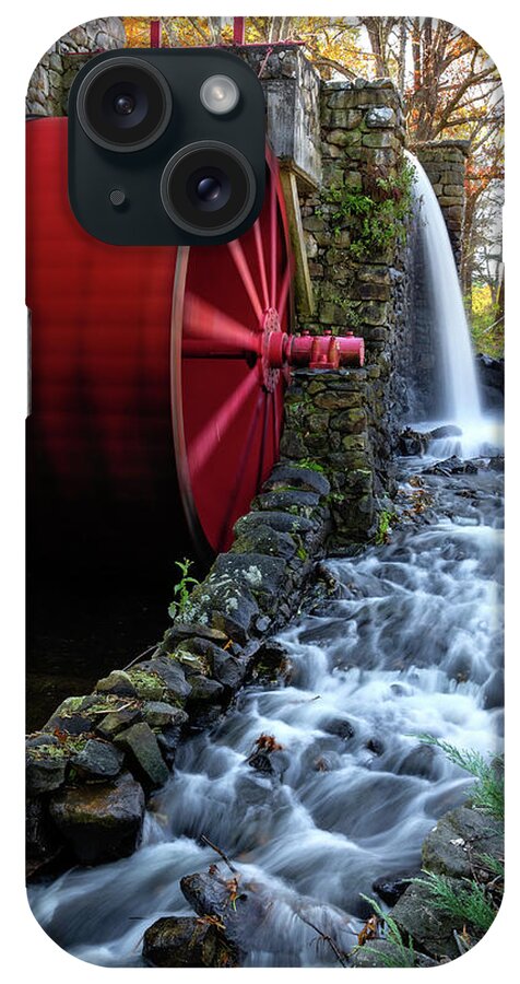 Landscape iPhone Case featuring the photograph Wayside Inn Grist Mill Water Wheel by Betty Denise