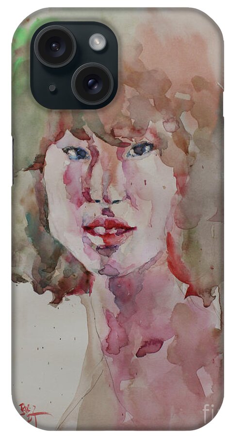 Watercolor iPhone Case featuring the painting Self Portrait 1623 by Becky Kim