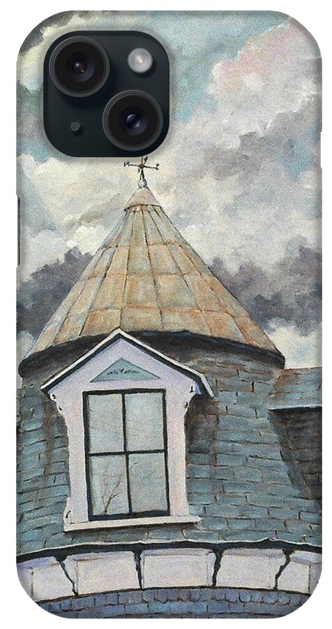Urban Scene iPhone Case featuring the painting Weather Vane by Richard T Pranke
